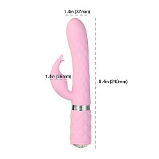 Роскошный кролик с ротацией и вибрацией Pillow Talk Lively, Pink, кристалл Сваровски