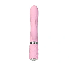 Роскошный кролик с ротацией и вибрацией Pillow Talk Lively, Pink, кристалл Сваровски