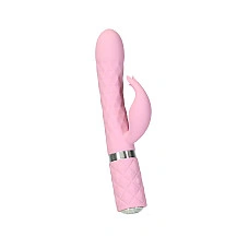 Роскошный кролик с ротацией и вибрацией Pillow Talk Lively, Pink, кристалл Сваровски