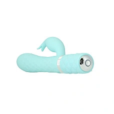 Роскошный кролик с ротацией и вибрацией Pillow Talk Lively, Teal, кристалл Сваровски