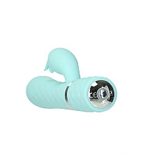 Роскошный кролик с ротацией и вибрацией Pillow Talk Lively, Teal, кристалл Сваровски