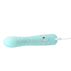 Роскошный кролик с ротацией и вибрацией Pillow Talk Lively, Teal, кристалл Сваровски