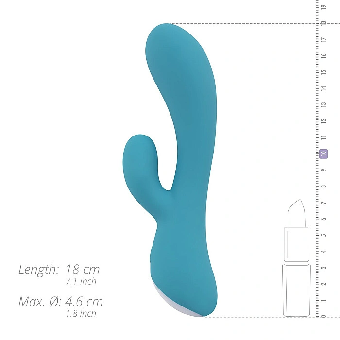 Вибратор-кролик Cala Azul – Martina Rabbit Vibrator, эргономичная форма, 10 режимов