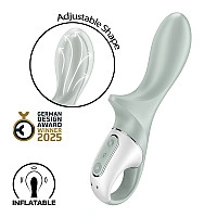 Анальный надувной вибратор Satisfyer Air Pump Booty 3, гибкий ствол