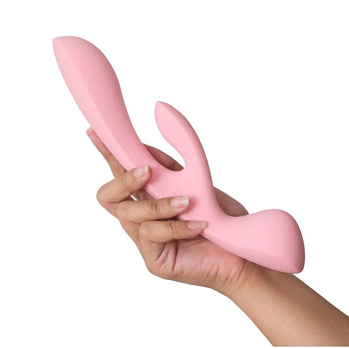 Двусторонний вибратор-кролик Satisfyer Triple Oh Pink, 3 мотора, рукоятка-массажер