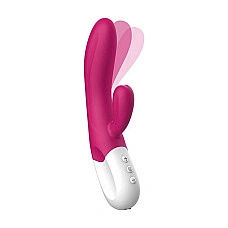 Вібратор-кролик Liebe Bend It Plus Rechargeable Cerise, гнучкий, 2 мотори, 10 режимів