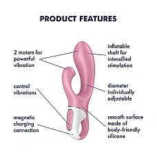 Вібратор-кролик надувний Satisfyer Air Pump Bunny 2