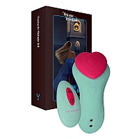 Вібратор у трусики FairyGasm HeartGem green,з пультом дистанційного керування.