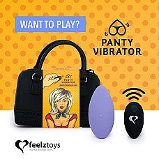 Вибратор в трусики FeelzToys Panty Vibrator Purple с пультом ДУ, 6 режимов работы, сумочка-чехол
