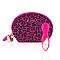 Мінівібромасажер Rianne S: Lovely Leopard Pink, 10 режимів роботи, косметичка-чохол, мед.силікон