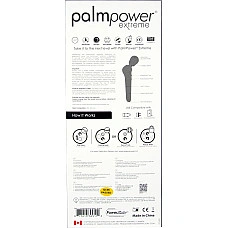 Потужний вібромасажер PalmPower Extreme - Black, 7 режимів, гнучка головка, перезаряджуваний