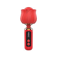 Вібромасажер Loviss Rose Mini Massage Wand Vibrator, головка у вигляді троянди, 9 режимів