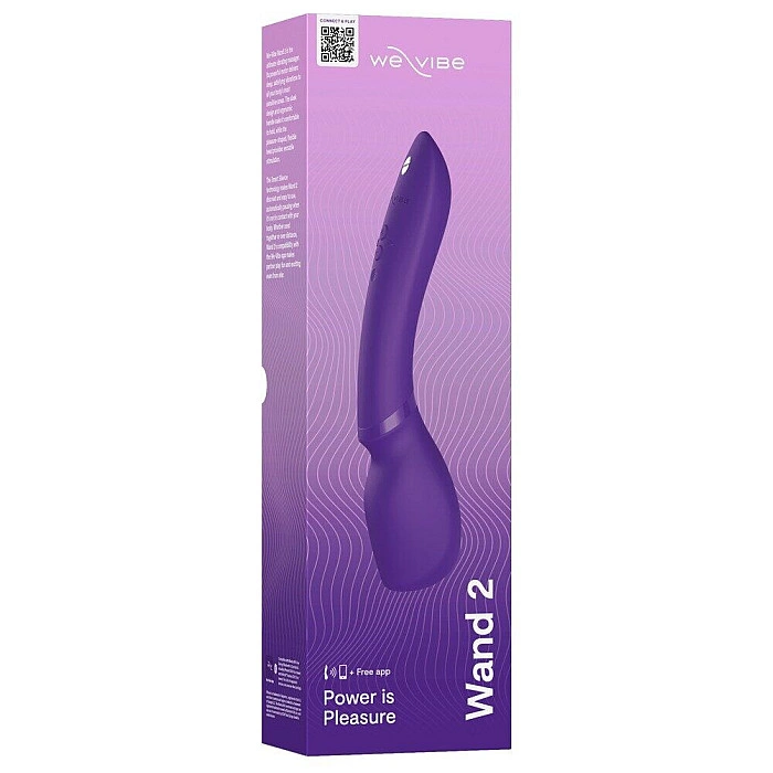 Смарт-вибромассажер We-Vibe Wand 2 Purple, очень мощный, функция Smart Silence