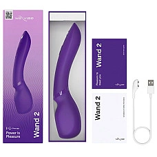 Смарт-вибромассажер We-Vibe Wand 2 Purple, очень мощный, функция Smart Silence