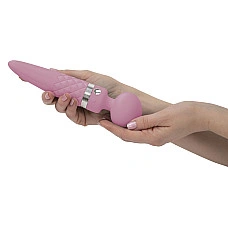 Вибромассажер 2в1 PILLOW TALK - Sultry Pink, классический массажер и вибратор с ротацией, подогрев