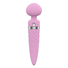 Вибромассажер 2в1 PILLOW TALK - Sultry Pink, классический массажер и вибратор с ротацией, подогрев