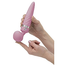 Вибромассажер 2в1 PILLOW TALK - Sultry Pink, классический массажер и вибратор с ротацией, подогрев