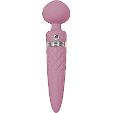 Вибромассажер 2в1 PILLOW TALK - Sultry Pink, классический массажер и вибратор с ротацией, подогрев