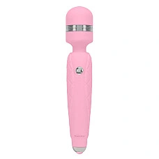 Роскошный вибромассажер PILLOW TALK - Cheeky Pink с кристаллом Swarovsky, плавное повышение мощности