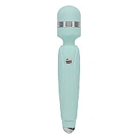 Роскошный вибромассажер PILLOW TALK - Cheeky Teal с кристаллом Swarovski, плавное повышение мощности