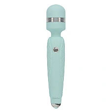 Роскошный вибромассажер PILLOW TALK - Cheeky Teal с кристаллом Swarovski, плавное повышение мощности