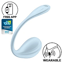 Смарт-виброяйцо Satisfyer Smooth Petal Connect App Light Blue