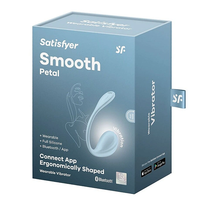 Смарт-виброяйцо Satisfyer Smooth Petal Connect App Light Blue