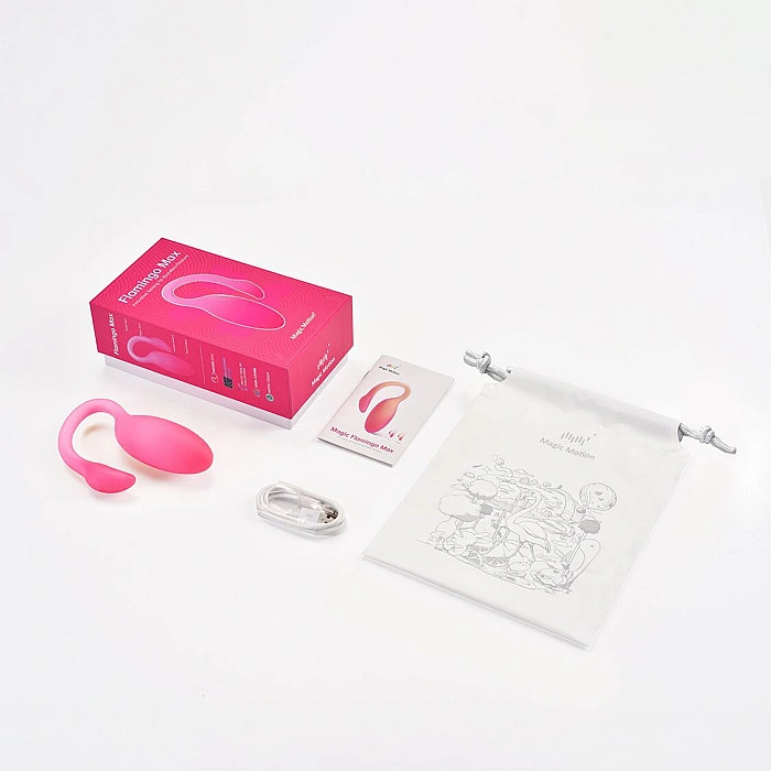 Смарт-виброяйцо Magic Motion Flamingo Max Pink 2 в 1: виброяйцо и тренажер Кегеля, 10 режимов