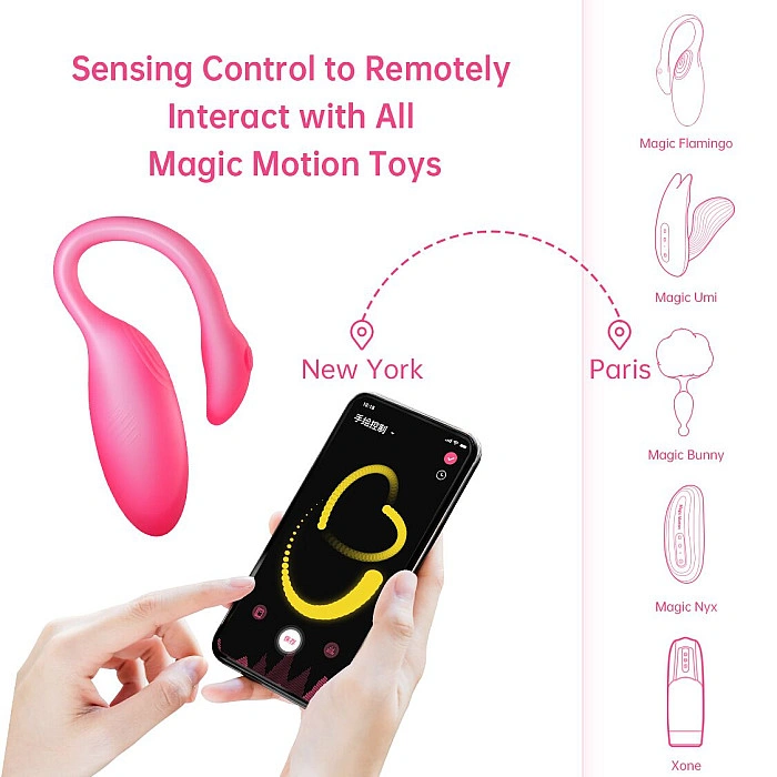 Смарт-виброяйцо Magic Motion Flamingo Max Pink 2 в 1: виброяйцо и тренажер Кегеля, 10 режимов
