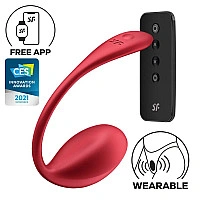 Смарт-виброяйцо Satisfyer Shiny Petal Connect App, управление со смартфона, пульт ДУ