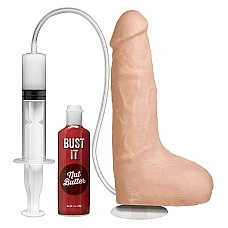 Фалоімітатор, що кінчає Doc Johnson The Realistic Cock ULTRASKYN - Squirting 9,5 Inch Vanilla