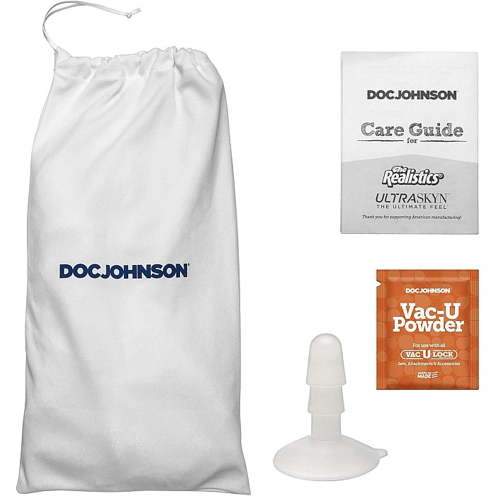 Кончающий фаллоимитатор Doc Johnson The Realistic Cock ULTRASKYN - Squirting 9,5 Inch Chocolate