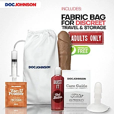 Фалоімітатор, що кінчає Doc Johnson The Realistic Cock ULTRASKYN - Squirting 9,5 Inch Caramel