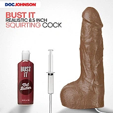 Фалоімітатор, що кінчає Doc Johnson The Realistic Cock ULTRASKYN - Squirting 9,5 Inch Caramel