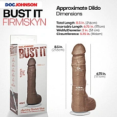 Фалоімітатор, що кінчає Doc Johnson The Realistic Cock ULTRASKYN - Squirting 9,5 Inch Caramel