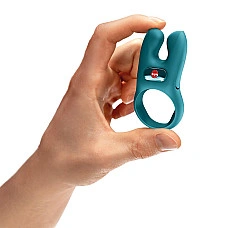 Эрекционное виброкольцо с двойной стимуляцией клитора Fun Factory NŌS CLASSIC Bottle Green, 2 мотора