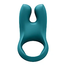 Эрекционное виброкольцо с двойной стимуляцией клитора Fun Factory NŌS CLASSIC Bottle Green, 2 мотора