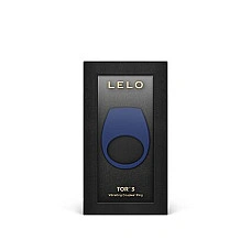 Эрекционное кольцо с вибрацией LELO Tor 3 Base Blue, управление со смартфона