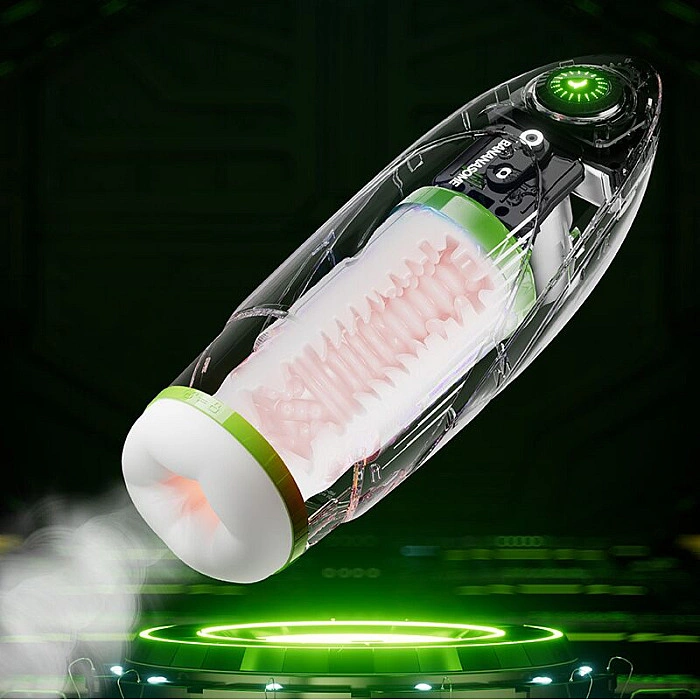 Смарт-мастурбатор BANANASOME ROCKET X7, вибрации, сжатие, имитация фрикций, подогрев