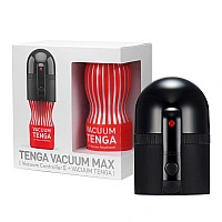Вакуумная насадка Tenga VACUUM MAX + мастурбатор Tenga Vacuum Cup, 5 режимов работы