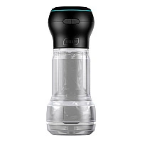 Мастурбатор Kiiroo Feel Pocket Crystal зі всмоктувальною інтерактивною насадкою PowerBlow Combo Set
