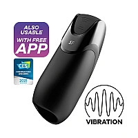 Смарт-мастурбатор з вібрацією Satisfyer Men Vibration+, 2 мотори, 14 режимів, водонепроникний
