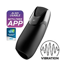 Смарт-мастурбатор с вибрацией Satisfyer Men Vibration+, 2 мотора, 14 режимов, водонепроницаемый