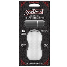 Мастурбатор с вибропулей Doc Johnson GoodHead – Vibrating Helping Head Pro – Frost