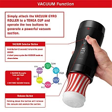 Автоматичний мастурбатор Tenga VACUUM GYRO ROLLER SET, ротація та вакуум, сумісний з Tenga Cup