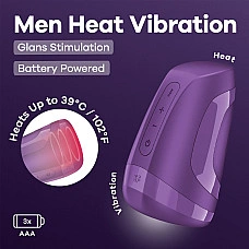 Мастурбатор Satisfyer Men Heat Vibration Battery Series імітатор мінету, підігрів та вібрація