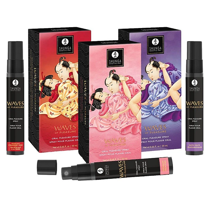 Спрей для посилення слиновиділення Shunga Waves of Pleasure Strawberry Sparkling Wine
