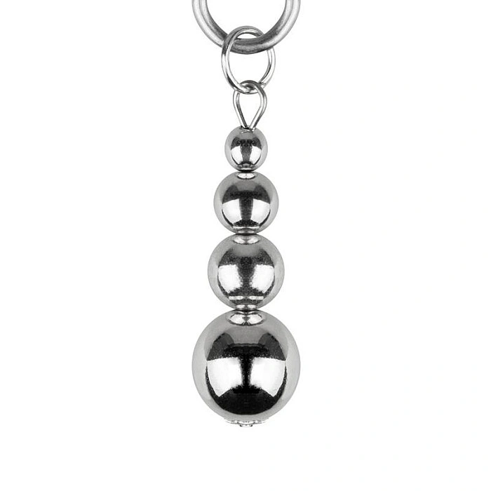 Зажимы для сосков Bedroom Fantasies: Nipple Clamps with Beaded Chain - Silver