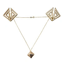 Зажимы для сосков с тяжелой подвеской LOCKINK Adjustable Nipple Clamps with Heavy Pendant, под золото