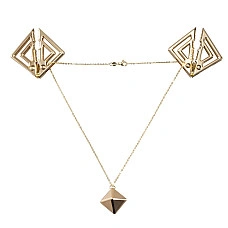 Затискачі для сосків з важкою підвіскою LOCKINK Adjustable Nipple Clamps with Heavy Pendant - Golden